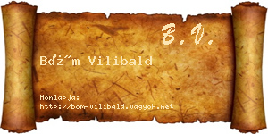 Böm Vilibald névjegykártya